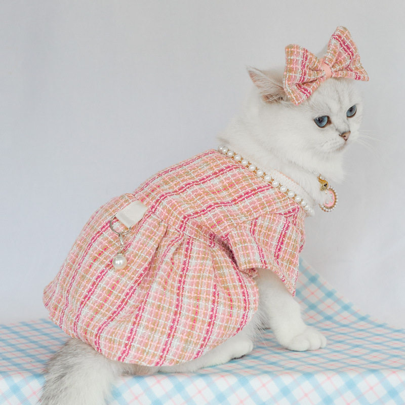 2023外贸货源  狗狗INS韩版小香风外套 猫咪宠物衣服裙子跨境批发