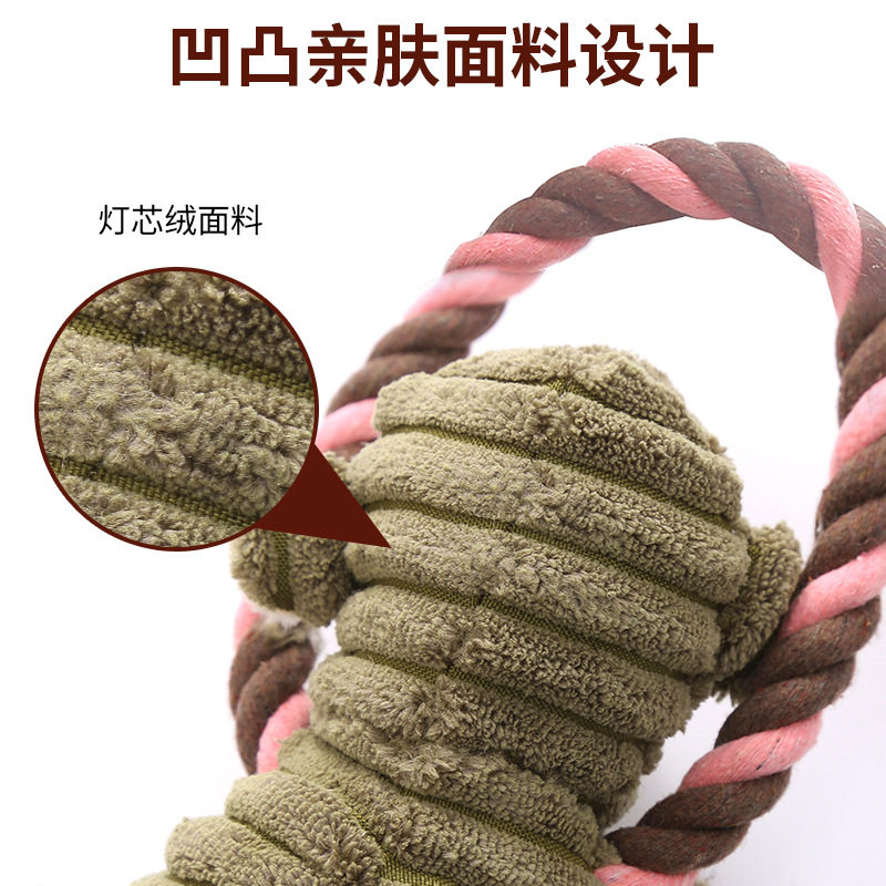 工厂批发跨境毛绒棉绳啃咬玩具大象猴子狮子造型毛绒狗狗玩具