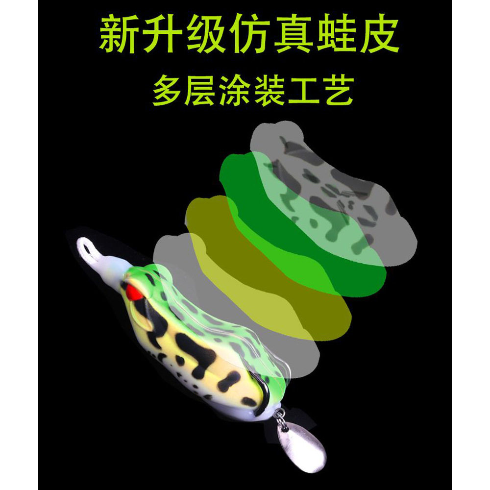 3D仿真雷蛙打黑雷强毒蟾雷蛙专业打黑远投假饵新款路亚饵改装雷蛙