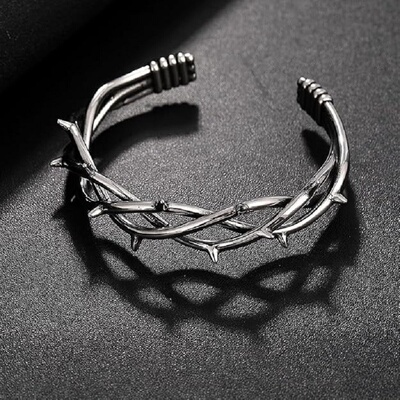 欧美朋克个性手镯我不是荆棘毛刺手链中性款哥特式饰品亚马逊跨境