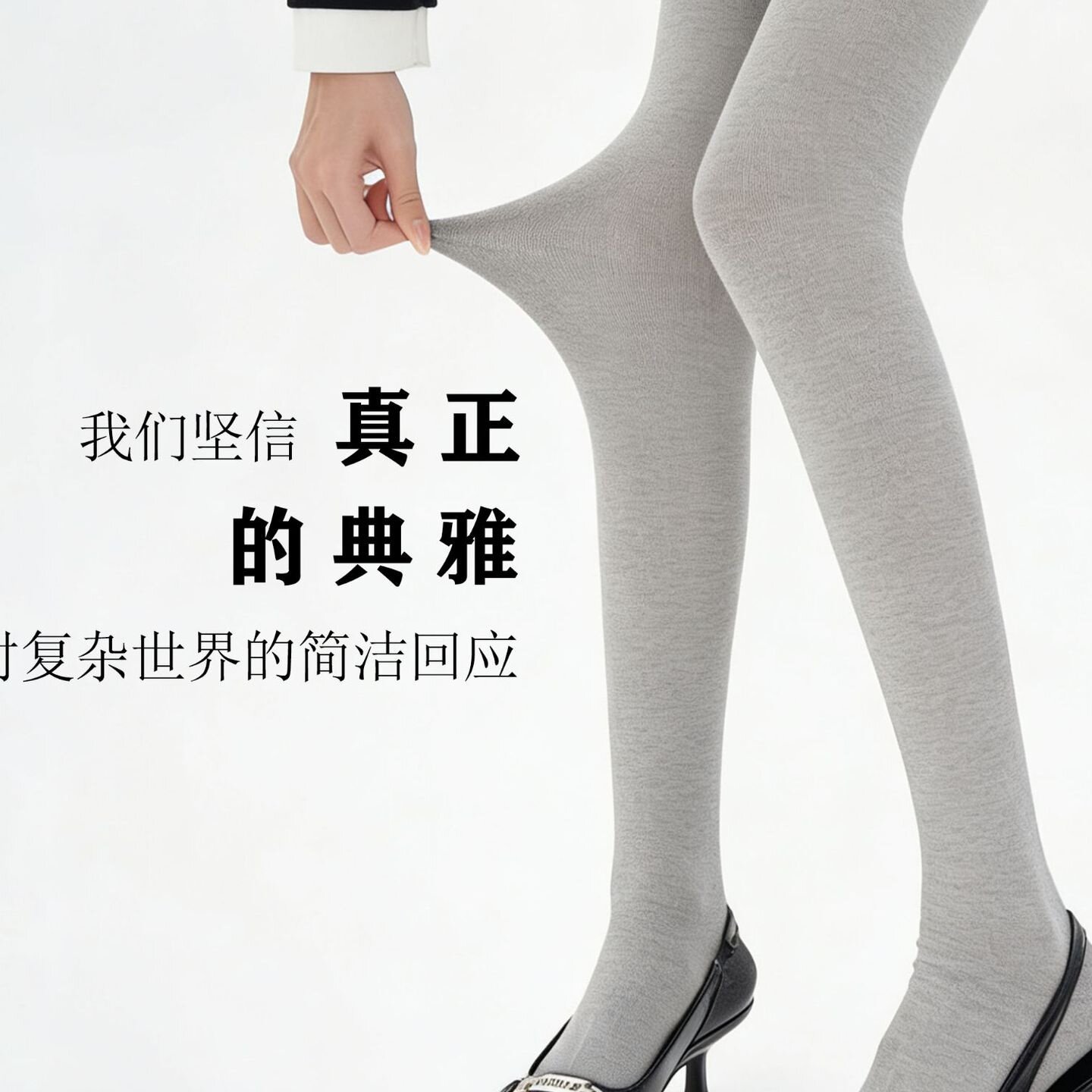 笙芋·浅灰连裤袜女春秋外穿压力瘦腿薄款黑色打底裤潮流烟灰色JK