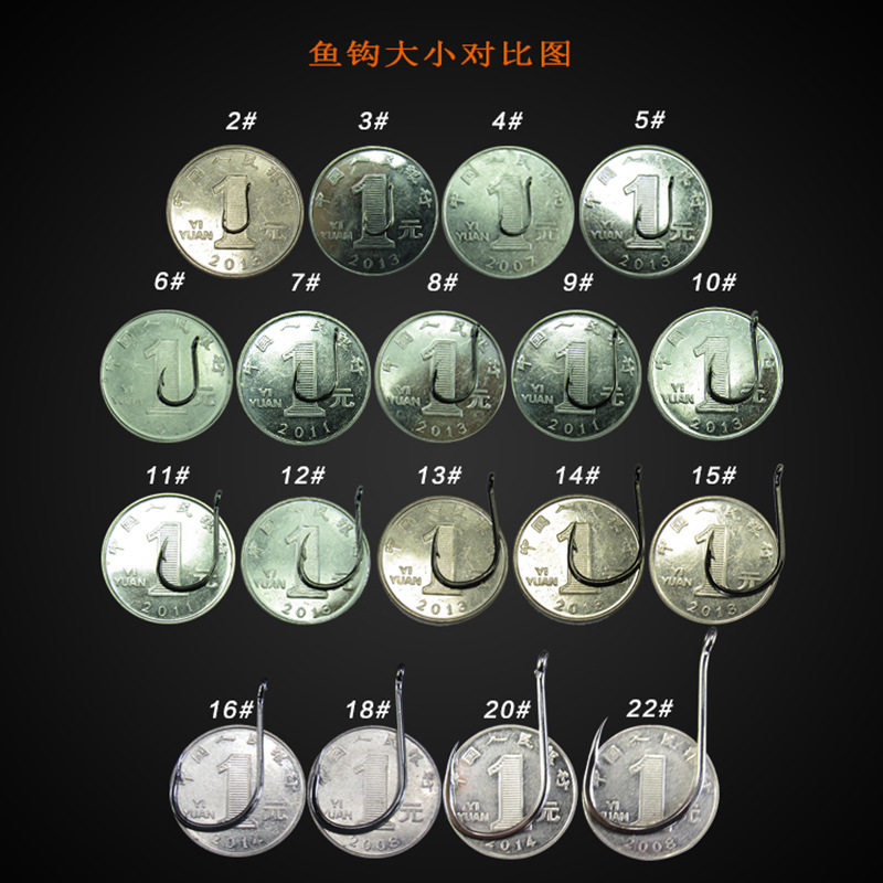 管付鱼钩管付伊势尼有倒刺鱼钩鲤鱼青鱼草鱼钓钩垂钓用具ISEAMA