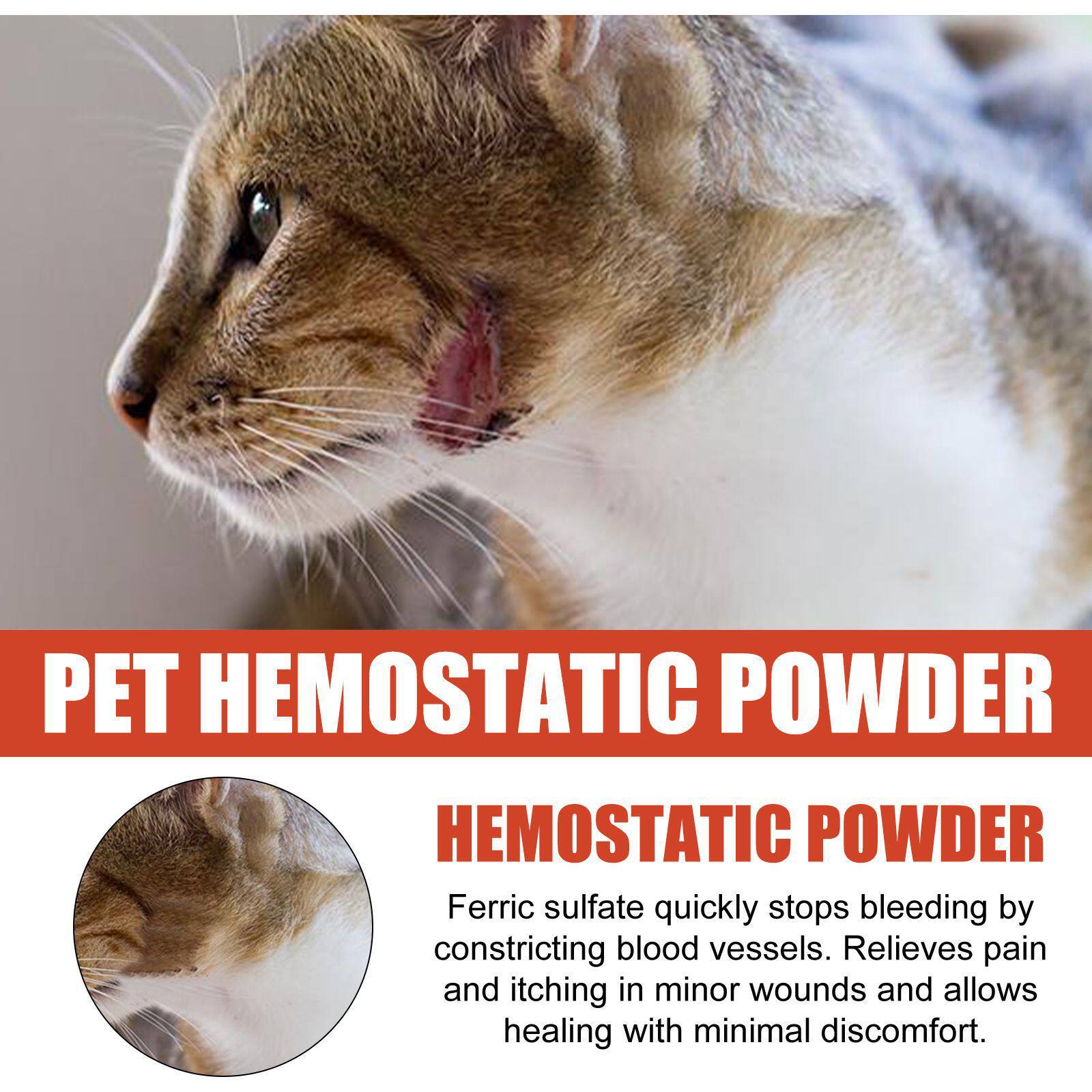 Yegbong 宠物止血粉 猫狗皮肤伤口清洁止血粉宠物缓解疼痛愈合粉