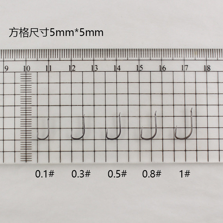 精品鲮鱼钩散装土鲮钩鲮公钩无倒刺小号加粗新关东长柄钩线槽
