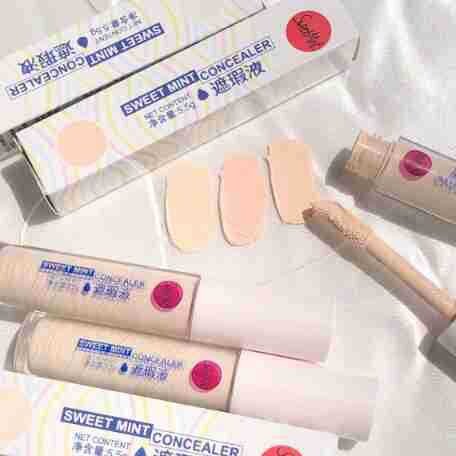 彩妆SWEET MINT遮瑕液遮盖脸部斑点痘印黑眼圈泪沟持久防水不脱妆
