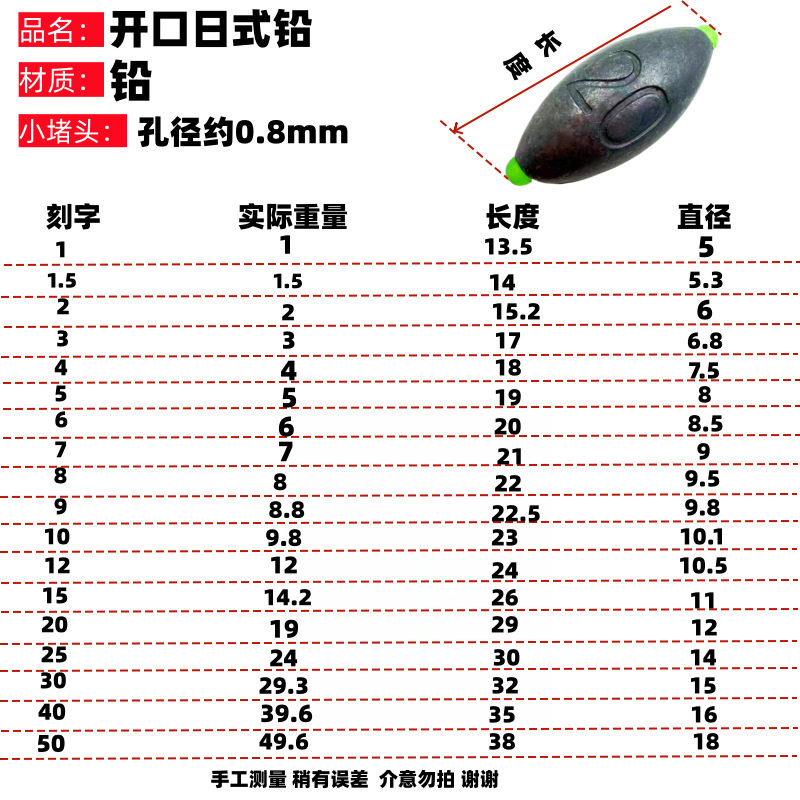 跨境日式开口铅坠小堵头塑心铅铅换线铅坠渔具配件塑芯铅坠换线铅