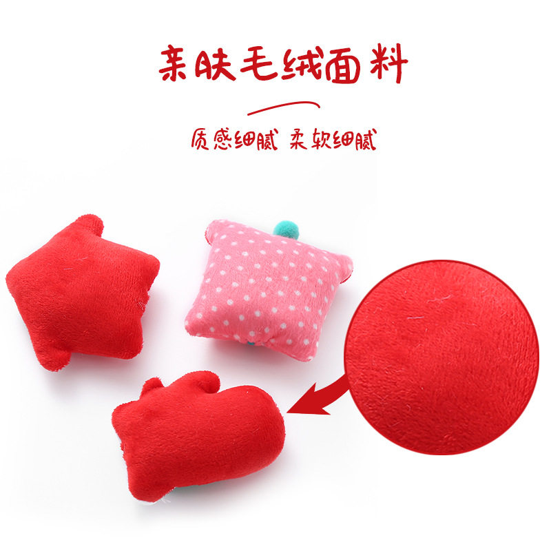 宠物用品工厂批发圣诞主题毛绒玩具内含猫薄荷猫咪自嗨解闷猫玩具
