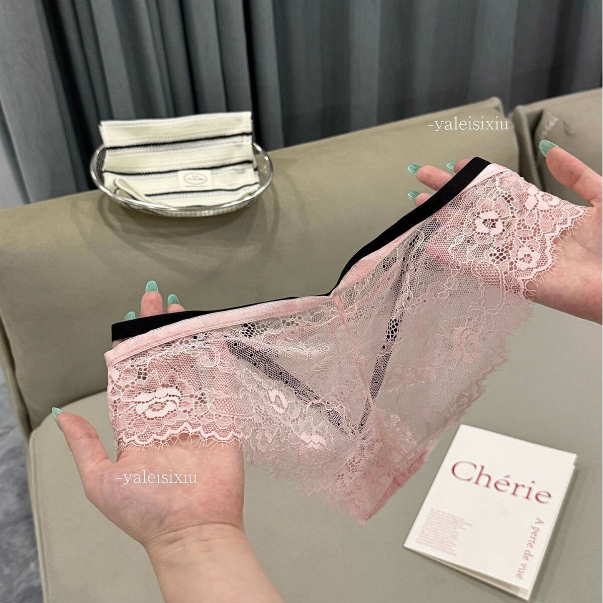 正品966#日系纯欲甜美可爱少女蕾丝内裤个性绑带舒适透气薄款