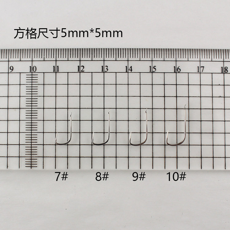 精品暴力罗非专用钩散装正品长柄无倒刺碳钢黑坑抢鱼加强罗非袖钩