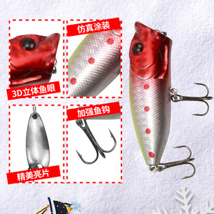 猎高 钓鱼饵礼盒套装24件路亚饵跨境盲盒鱼饵米诺波爬VIB亮片套装