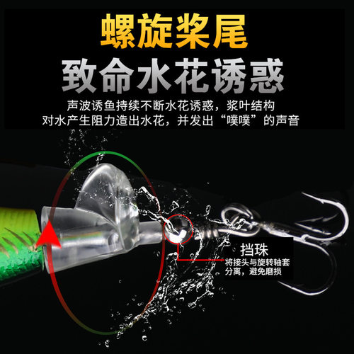 浮水迷你拖拉机6g11克水面系噪音拖拉机鲈鱼鳡鱼翘嘴路亚饵跨境