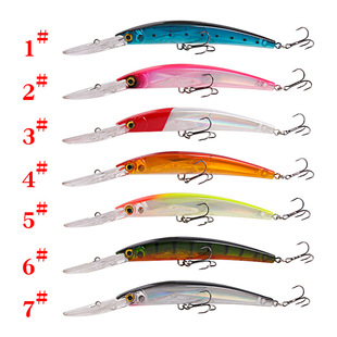 路亚饵长舌板远投浮水米诺20cm23g带响珠 加强三本钩海钓仿真硬饵