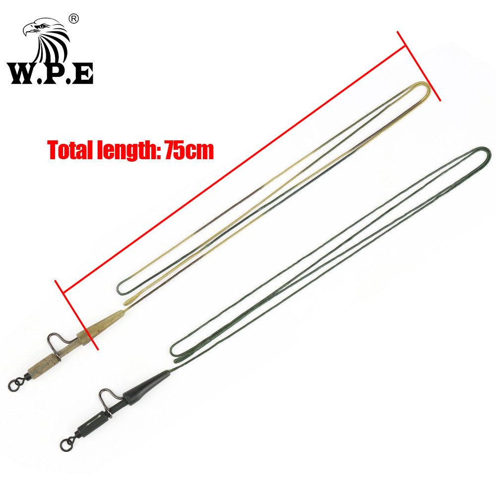 W.P.E 鲤鱼钓子线3条/包 35LB/45LB 铅芯编织鱼线铅钻夹配件