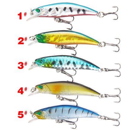 路亚饵米诺7cm4g5色塑料海钓仿真假鱼饵拟饵淡水硬饵翘嘴鲈鱼渔具