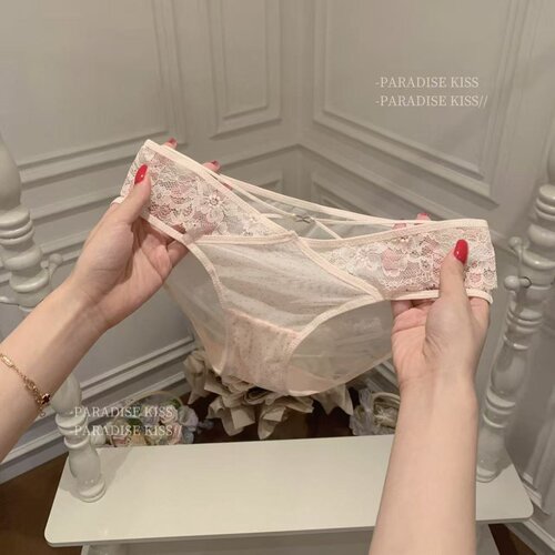 2条装F6701法式轻奢高档女士性感网纱内裤个性镂空舒适透气三角裤