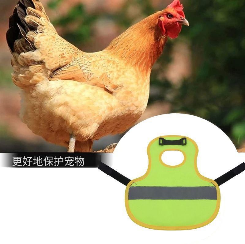 宠物鸡鸭反光背心马甲鸡鸭鹅秋冬防护服夜间荧光迷彩羽毛保护马甲
