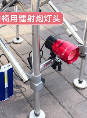 户外钓鱼灯夜钓灯大炮灯头大功率镭射炮强光蓝光黄光12V5V