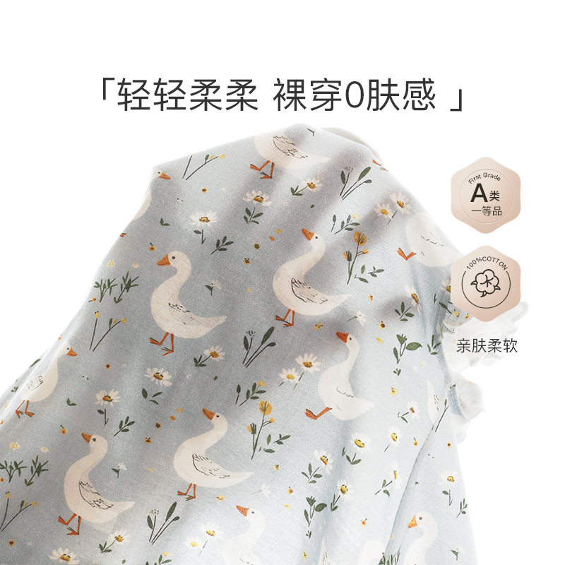 婴儿夏季短袖连体衣新生儿棉薄款哈衣爬爬服宝宝夏天透气外出服
