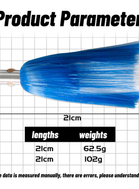 铜头拖钓饵Copper-tipped towing bait海钓路亚船钓尼龙发丝章鱼