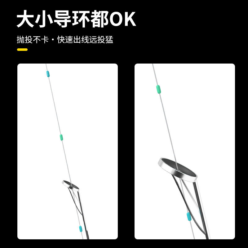矶钓路亚滑漂钓线组配件双定位豆棉布豆矶竿专用棉线结太空豆挡豆