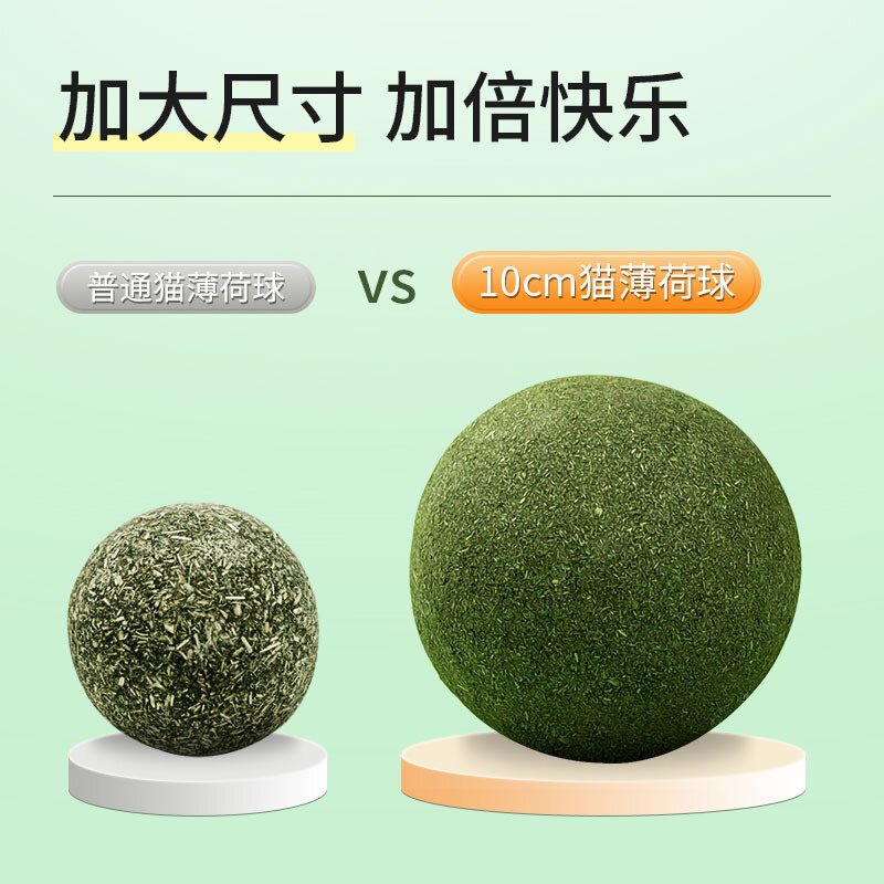 猫薄荷球超大猫玩具自嗨解闷磨牙猫草球逗猫棒猫咪用品逗猫棒