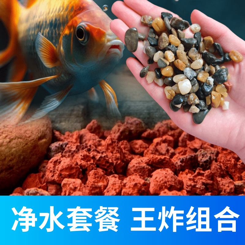 天然火山石溪流石套餐天然专用底砂铺底颗粒原生水族鱼缸造景装饰