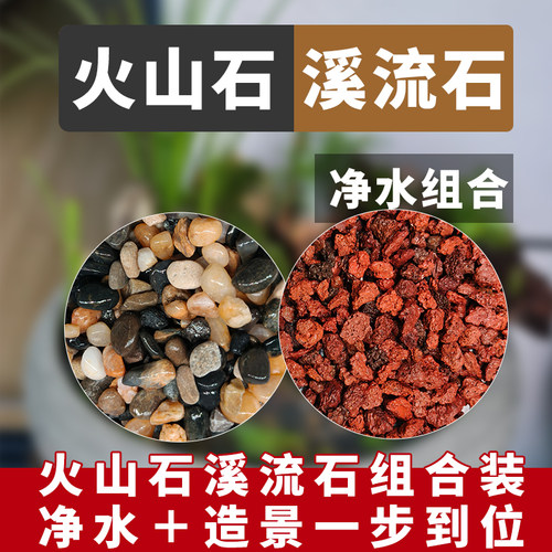 鱼缸底砂养鱼养龟净水套餐