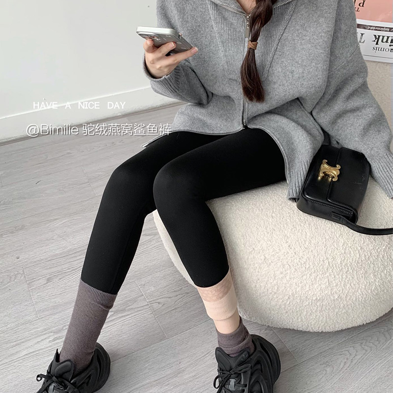 显瘦加绒加厚保暖裤bimilie