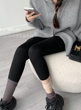 今年流行爆款裤子新款2023羊毛保暖裤女秋冬加绒加厚棉裤女款冬季