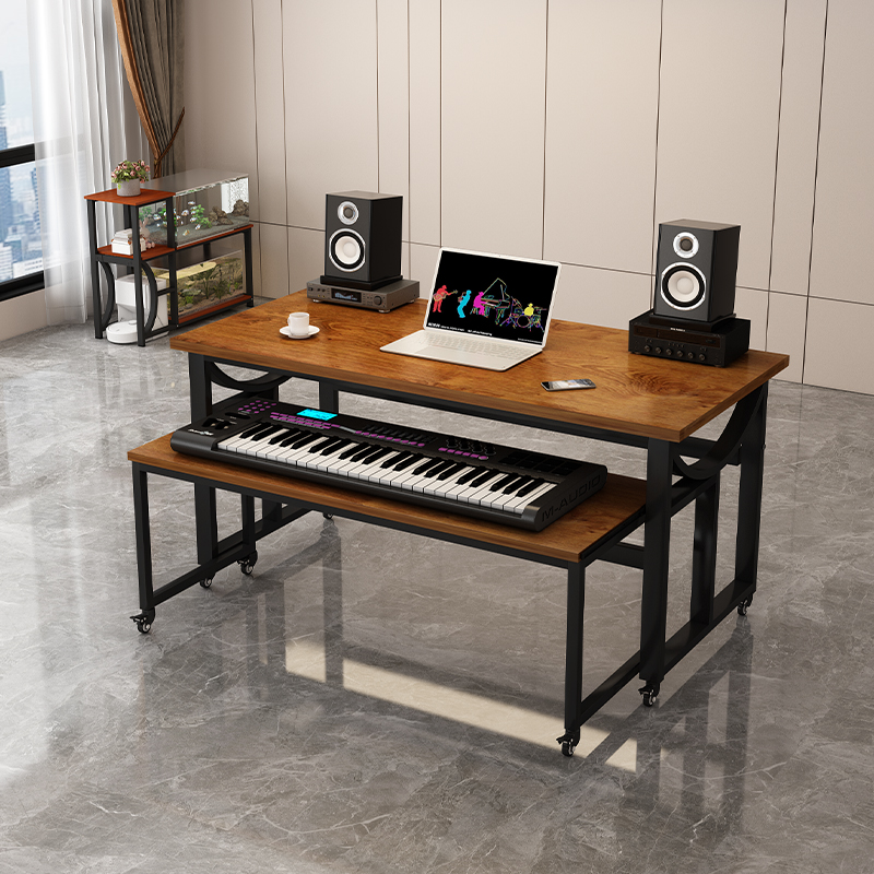 定制可移大键盘电脑桌加强超宽桌面工作学习桌键盘可以改放电子琴