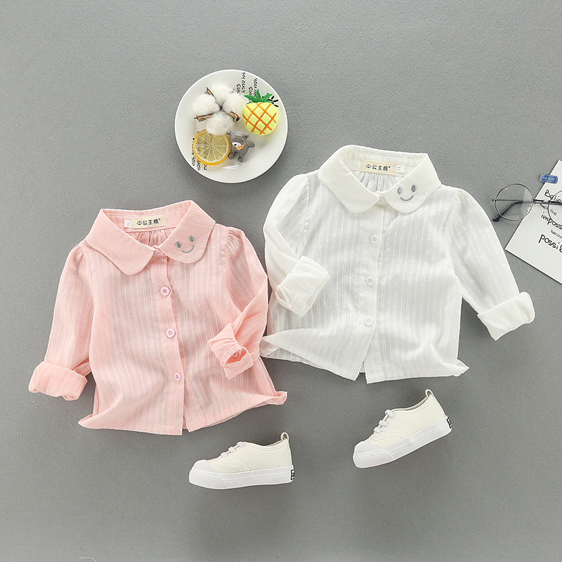 baby Spring 0-1-2-3 baby shirt pure cotton The Little Princess clothes girl Long sleeve Smiling face shirtin the Children/Baby/Family fitted , Shirt  category - from Buy2taobao.com to provide professional Taobao agent buy service