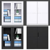 办公室文件柜财务凭证柜铁皮档案资料柜员工储物矮柜白色书柜黑色