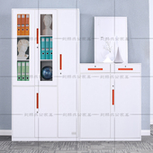 玻璃门文件柜办公室书柜财务凭证柜资料档案柜白色铁皮储物器械柜