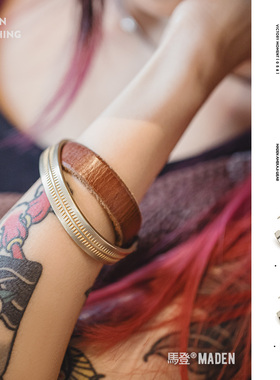 马登美式复古纳瓦霍半环式手镯