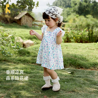童泰女宝宝连衣裙女童背心裙子