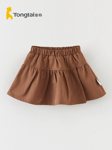 童泰 Детский модный осенний комбинезон для девочек, универсальная юбка в складку для выхода на улицу, осенняя, свободный крой