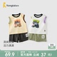 夏季 儿童外出童装 薄款 上衣男童短裤 婴儿无袖 童泰男宝宝背心套装