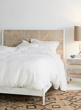 出口定制美式实木床复古做旧乡村法式雕花1.8m高背婚床白色公主床