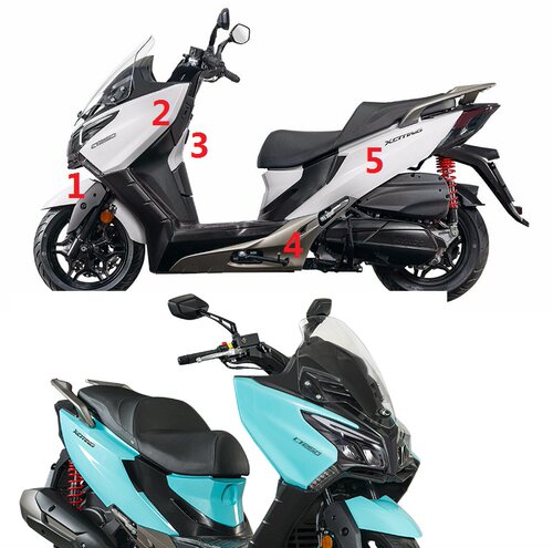 光阳CK250T-11/CT250/CT300全套外壳烤漆件边条护板大灯板车壳