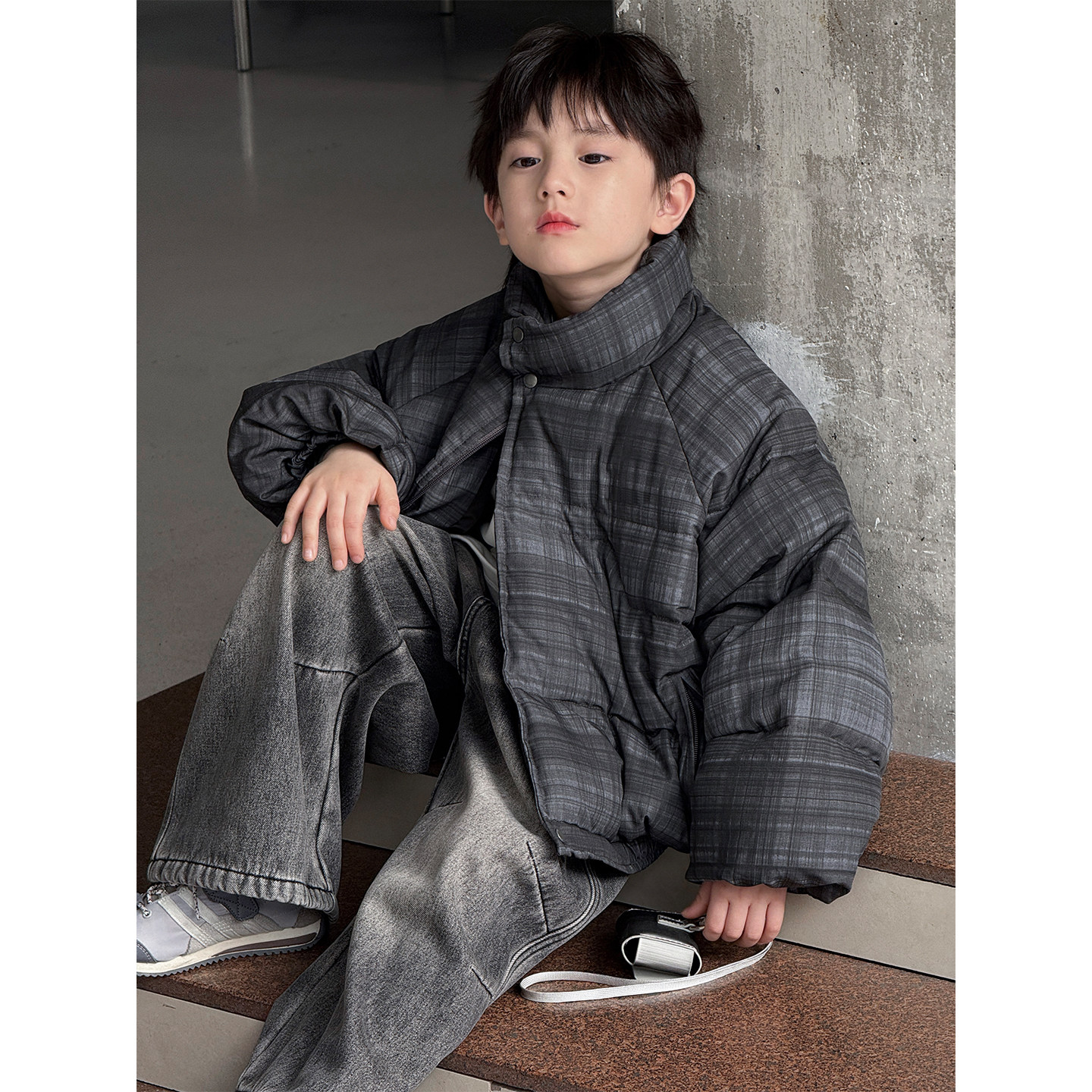儿童外套2025冬装新款韩版潮流复古格纹保暖90白鸭绒立领羽绒服,童装/婴儿装/亲子装,羽绒服,淘宝优惠券,粉丝福利购,淘宝优惠卷