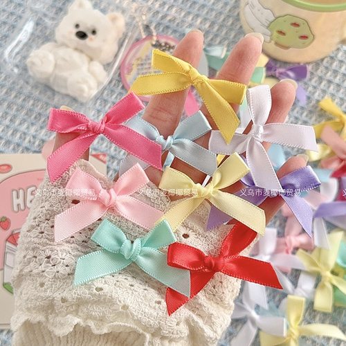 1CM丝带蝴蝶结单面织带手打蝴蝶结服装辅料生日蛋糕鞋帽diy配件