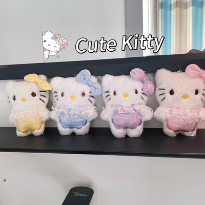 新款三丽鸥hellokitty公仔挂件少女心猫咪胸针可爱玩偶包包挂饰