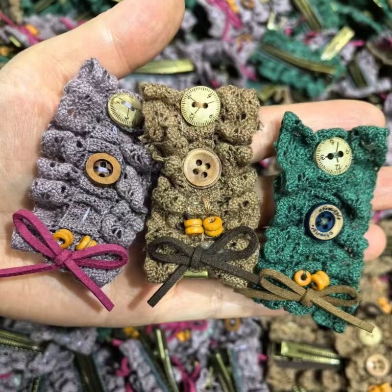 蝴蝶结小扣子森系文艺复古精美发夹民族风发饰边夹,饰品/流行首饰/时尚饰品新,发饰,淘宝优惠券,粉丝福利购,淘宝优惠卷