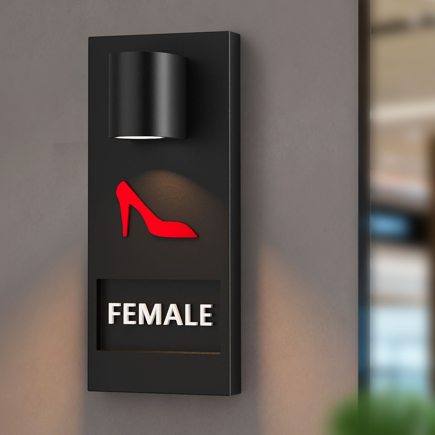 酒店会所卫生间带灯指示牌