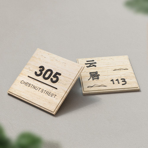 创意天然大理石洞石装饰牌