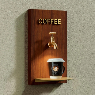 小酒馆饮品奶茶店门口趣味招牌咖啡店水龙头松弛感装置挂牌定制