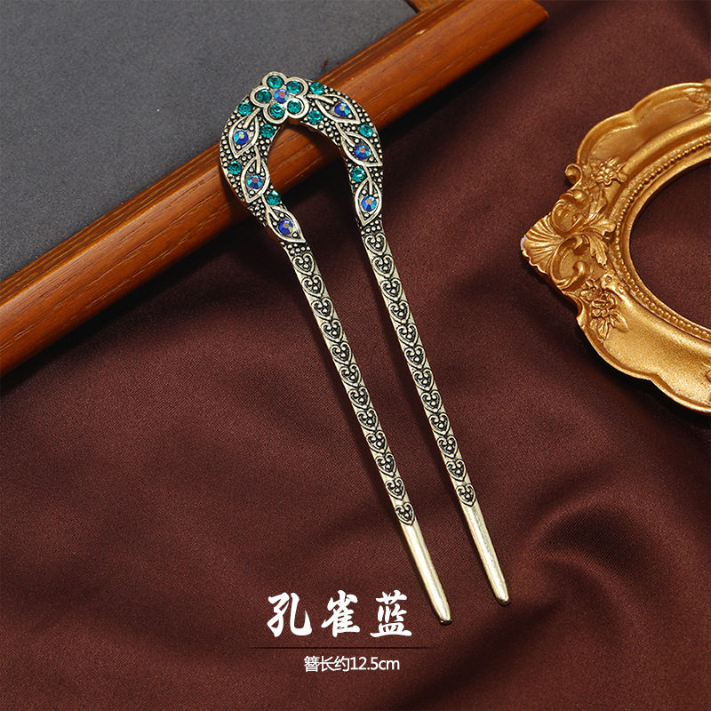古代发簪头饰简约百搭仿珍珠盘头发钗子旗袍古典发饰古风汉服簪子