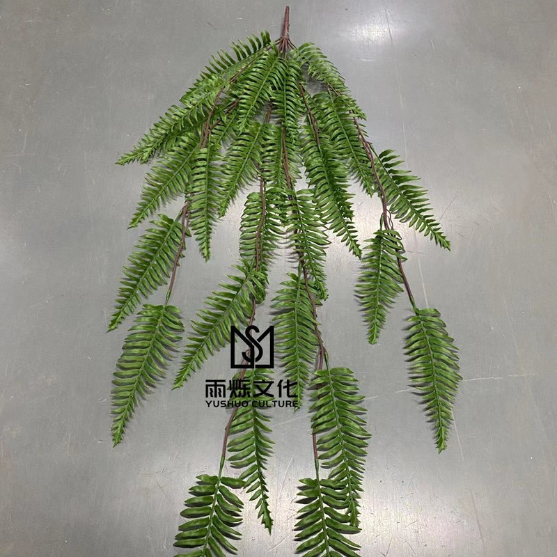 新款仿真壁挂空气草清新绿色植物波斯蕨类墙壁悬空吊顶垂挂绿植