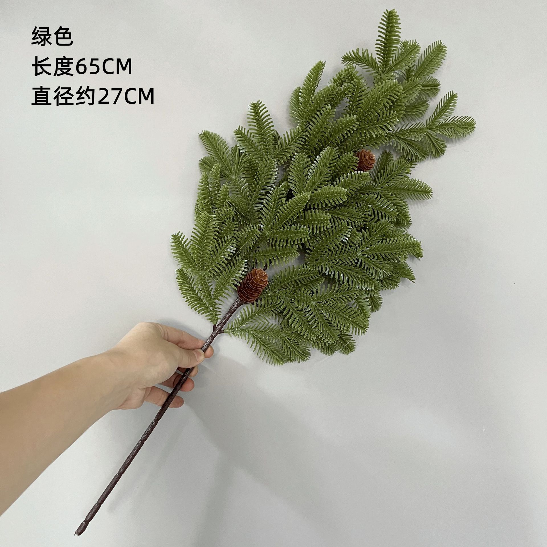 厂家现货 仿真植物松枝迎客松 新中式花艺造景松针树 园林装饰