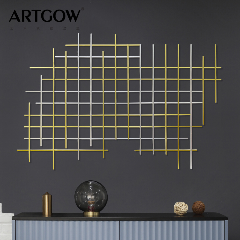 艺购网格轻奢玄关画大堂